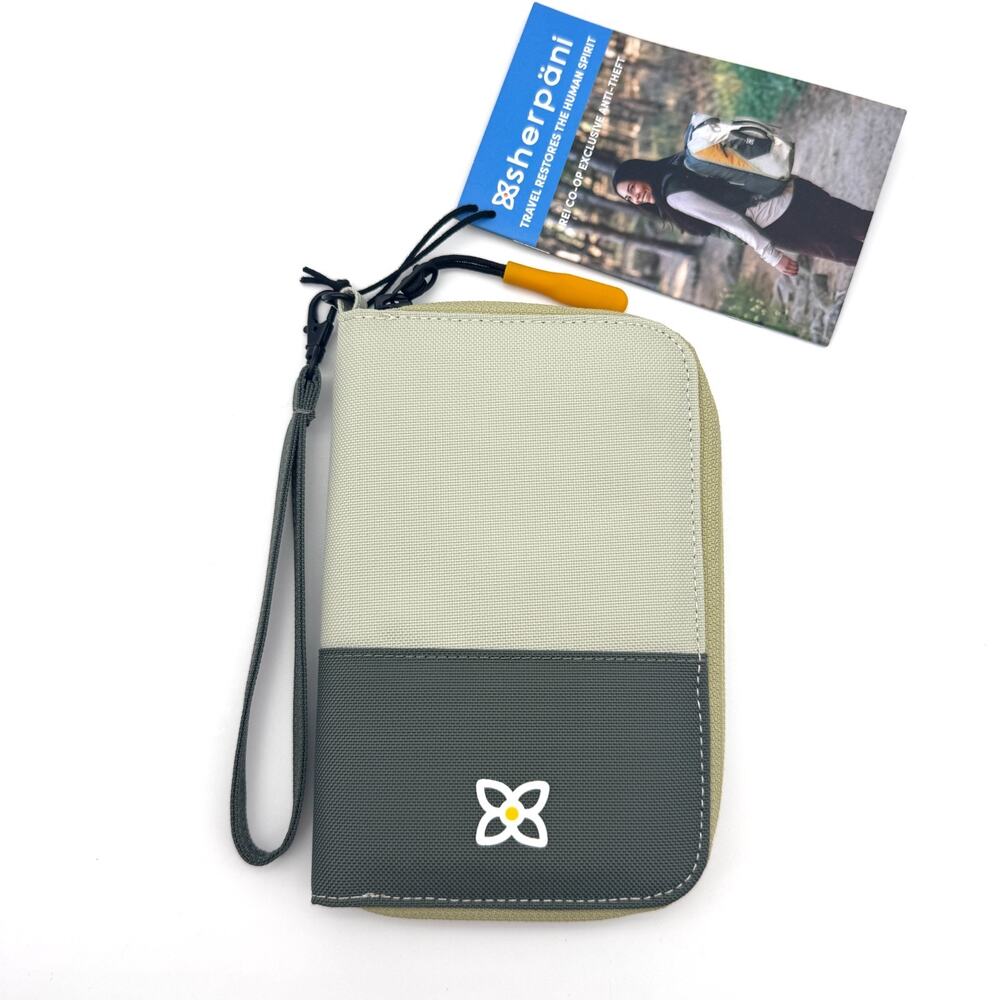 Sherpani Two-Tone Gray and Cream Travel Wallet